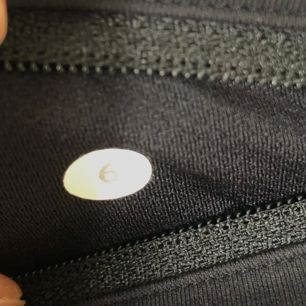 LULULEMON Ruched Running Outdoor Leggings Black 6